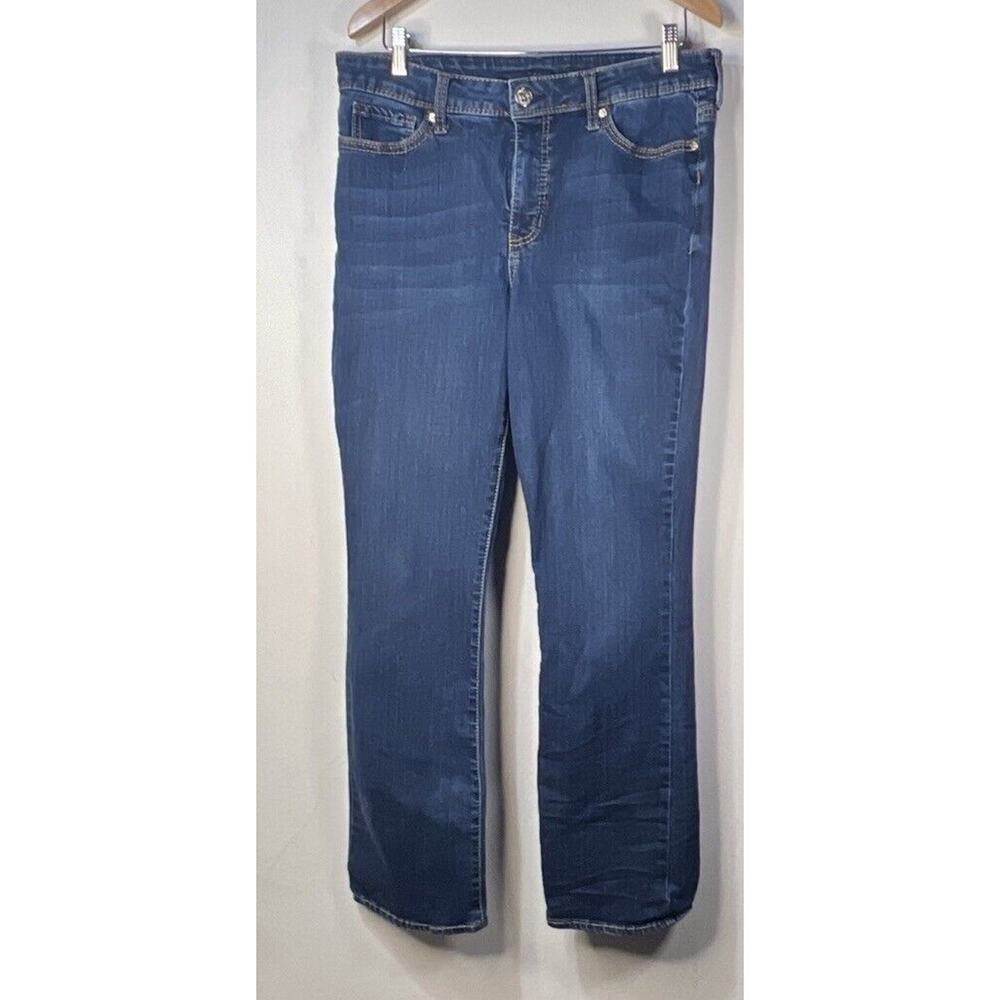 7 seven blue sz 14 Rocker Slim high Rise Bootcut Women Jeans Ladies Medium Wash